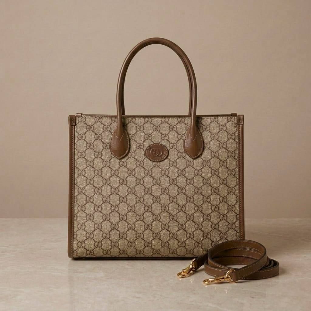 Classic Monogram Structured Tote Bag – Timeless Luxury Shoulder Bag | D-E15 – Image 2