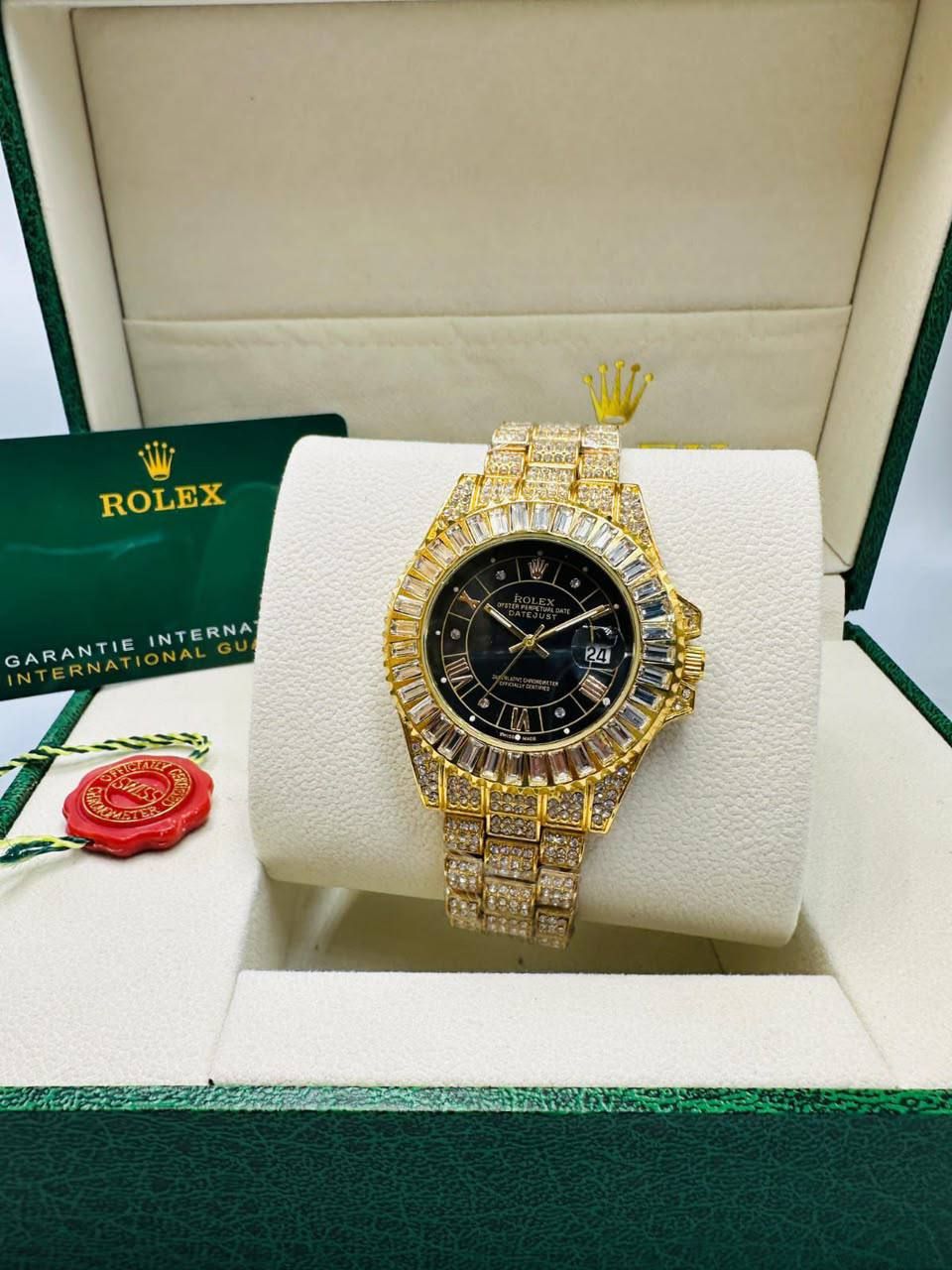 Luxury Fully Iced-Out Datejust Watch – Rolex-Inspired Masterpiece (Premium Copy 1) | D-E01 – Image 9