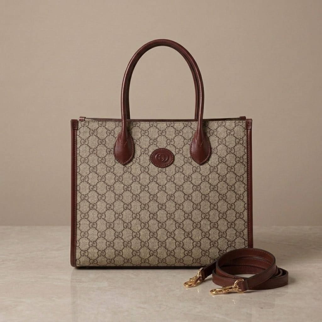 Classic Monogram Structured Tote Bag – Timeless Luxury Shoulder Bag | D-E15 – Image 4