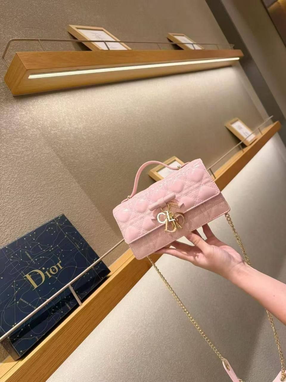 Dior Inspired Luxury Quilted Crossbody Bag – Ultimate Evening & Daylight Glamour | D-E19 – Image 3