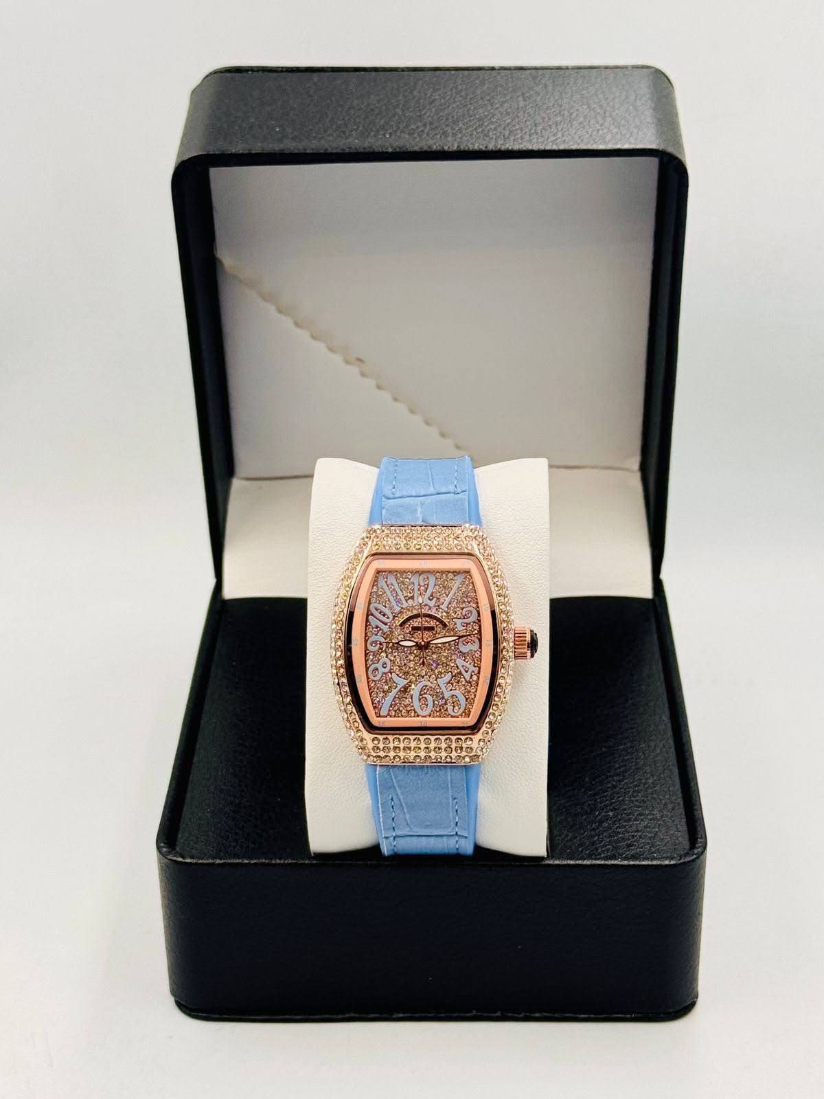 Franck Muller-Inspired Iced Out Luxury Watch with Premium Leather Strap (Premium Quality) | D-E13 – Image 6
