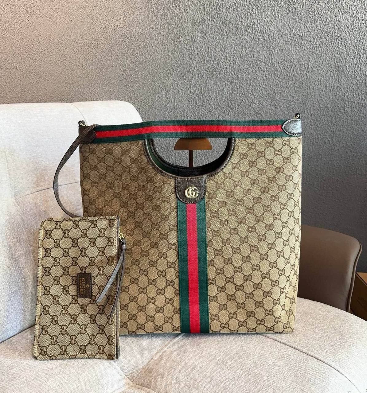 Luxury Monogram Tote Bag & Matching Pouch Set – 2-Piece Elegant Coordinates | D-E15 – Image 5