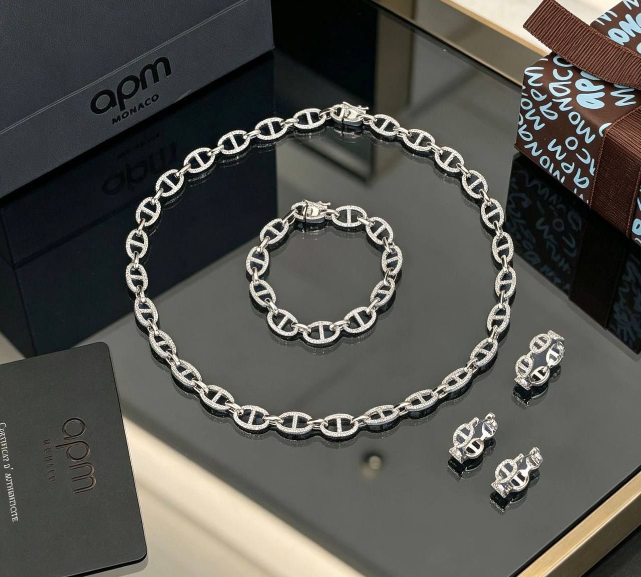 APM Monaco Super Master Jewelry Set (Gold & Silver) | Luxury Accessories UAE | D-E56 – Image 2