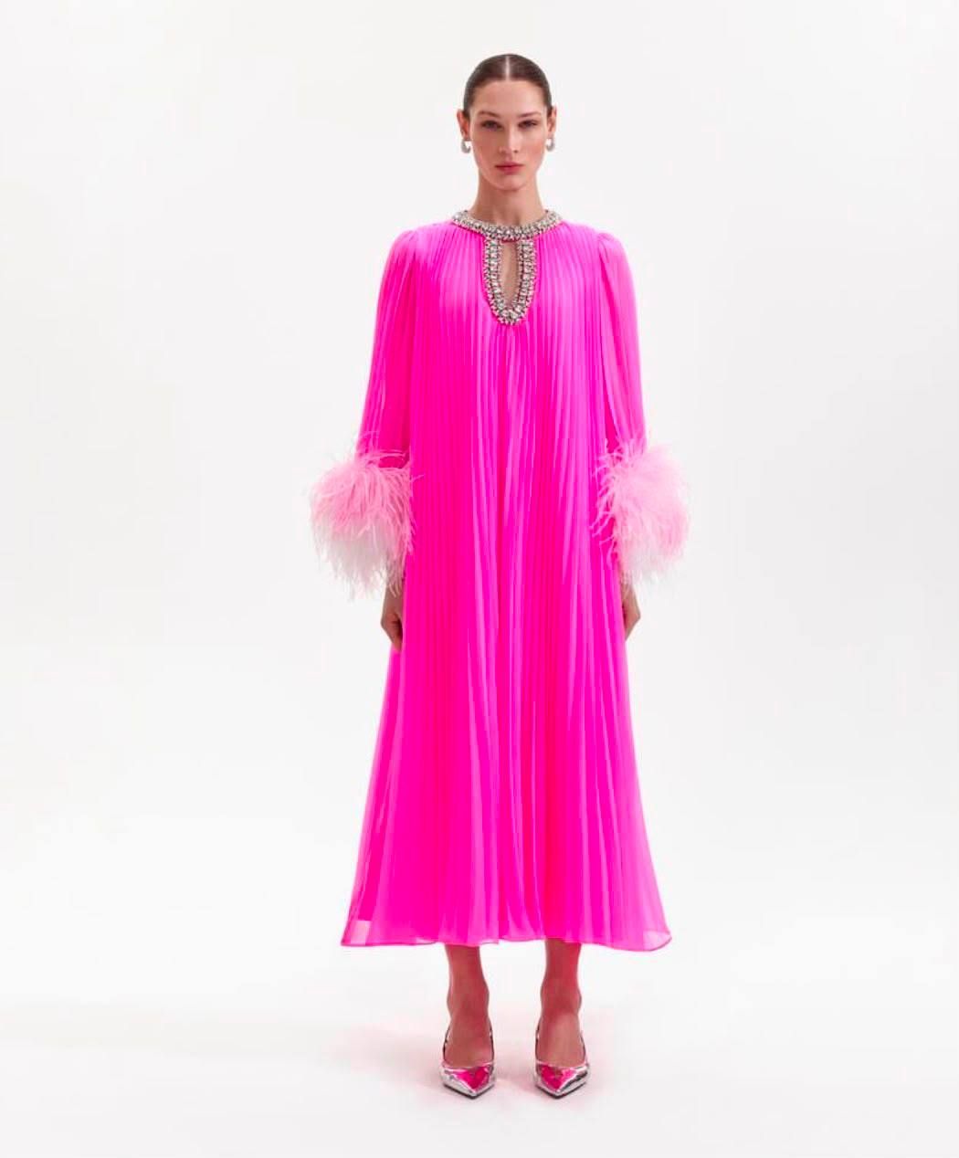 Luxury Women's Jalabiya (Dark Berry & Dark Pink) High Master | Elegant Wear UAE | D-E47 – Image 5