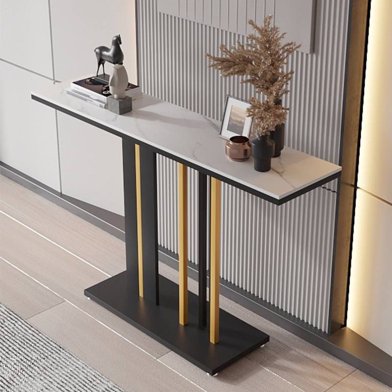 Modern Console Table with Marble Top and Gold Frame for Entryway UAE | D-E49 – Image 4