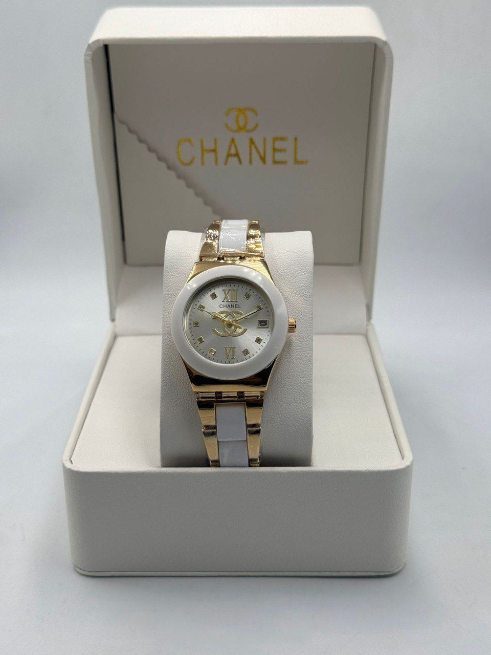 Chanel-Inspired Modern Ceramic & Gold Toned Sport-Chic Watch (Premium Quality) | D-E59 – Image 6