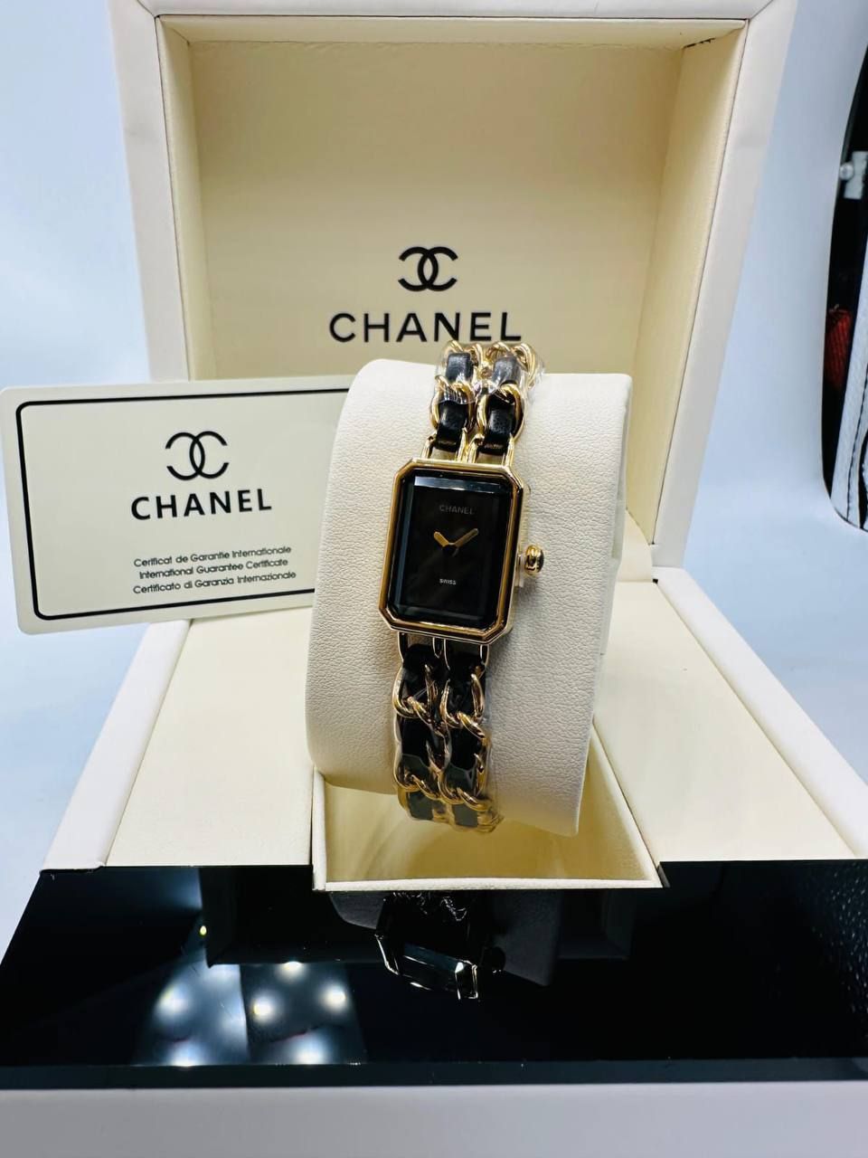 Chanel-Inspired Iconic Chain & Leather Woven Watch (Premium Quality) | D-E59 – Image 4