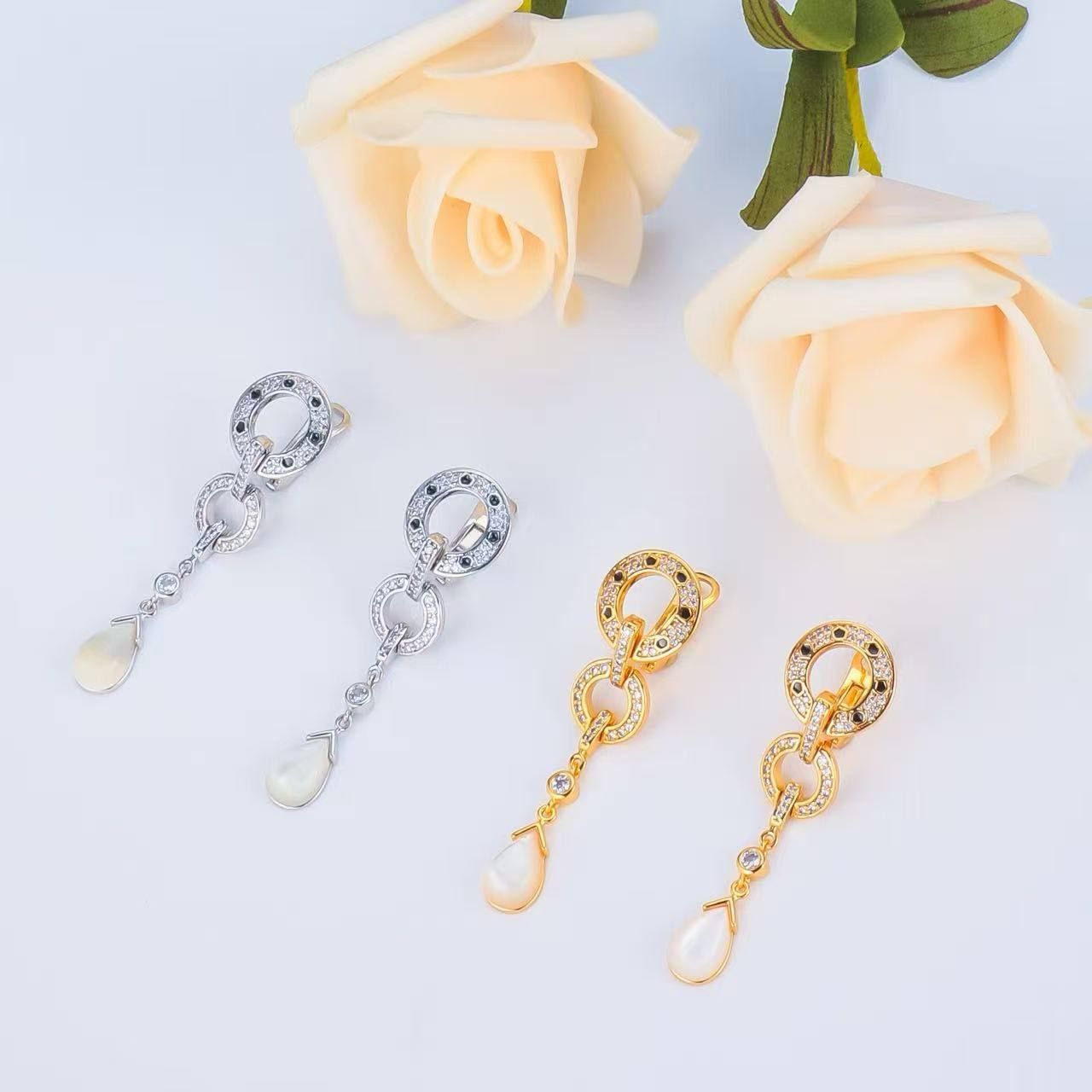 Luxury Cartier Inspired Jewelry Set (Necklace & Earrings) – Premium High Copy | D-E26 – Image 4