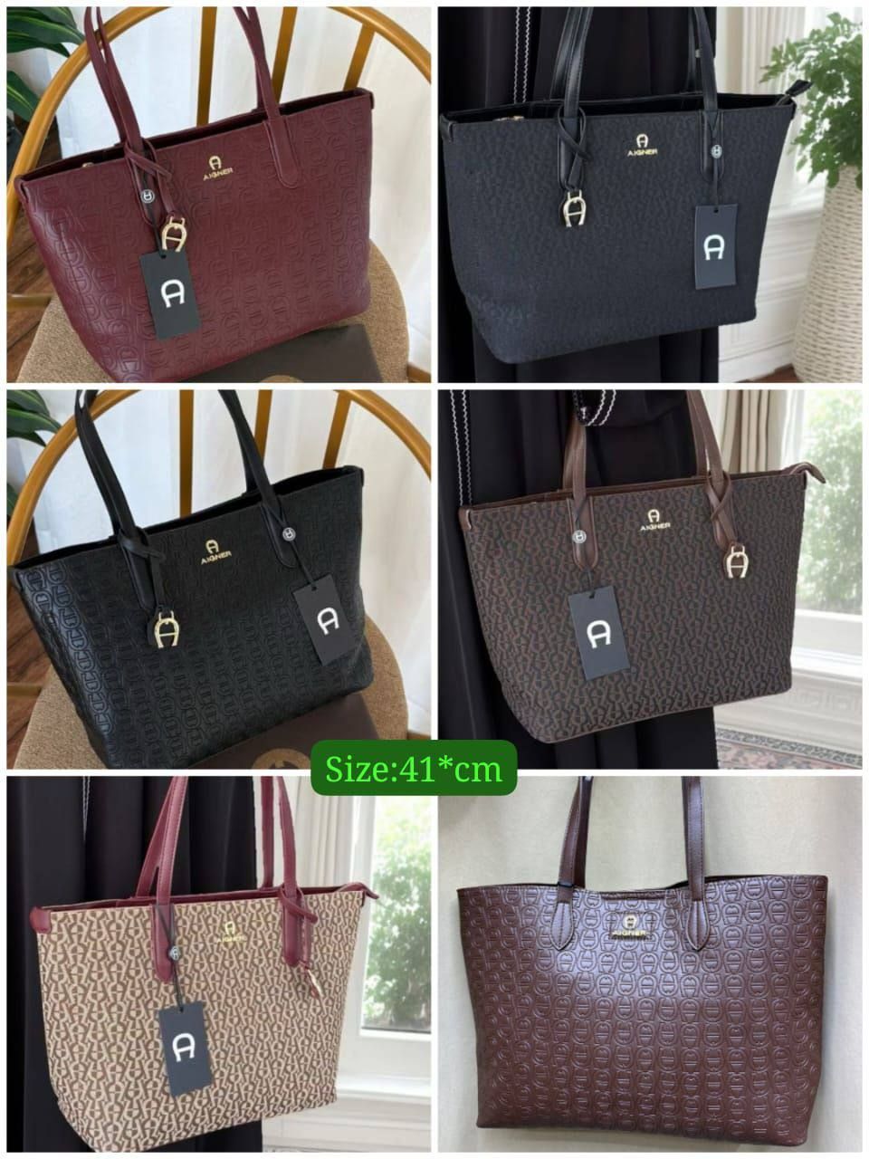 Luxury AIGNER Monogram Tote Bag – Timeless Sophistication & Contemporary Elegance | D-E23 – Image 6