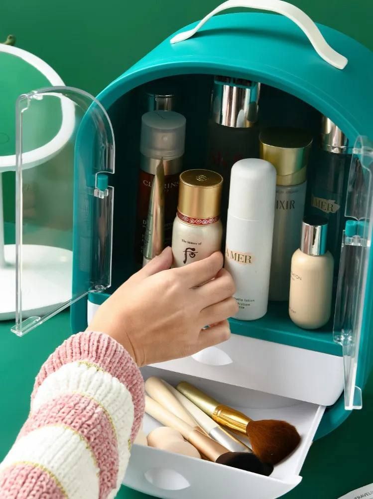 Portable Makeup Organizer Case with Clear Door and Drawers UAE | D-E49 – Image 3