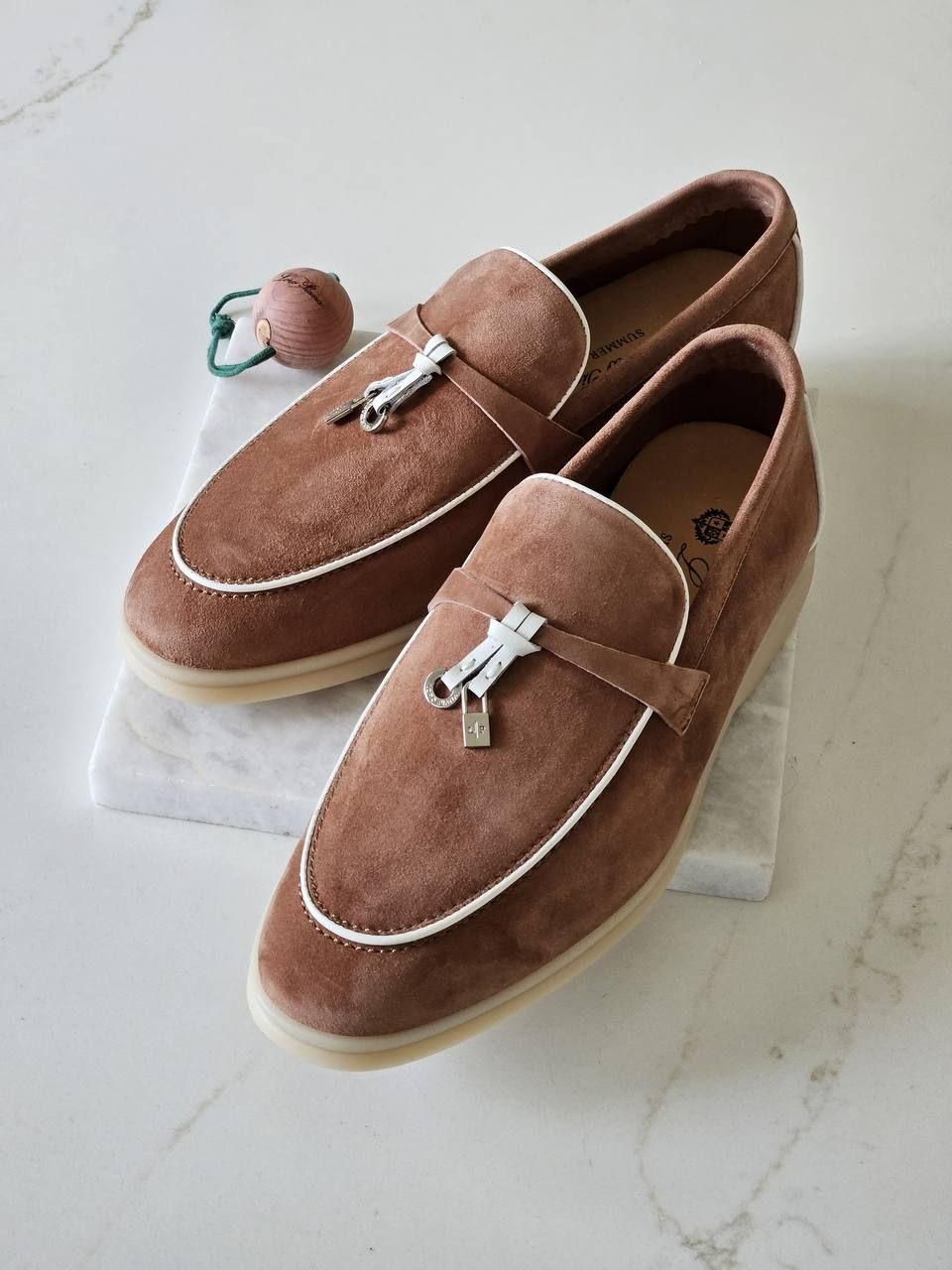 Loro Piana High Master Women's Suede Loafers | Ultimate Elegance & Comfort | UAE | D-E56 – Image 8