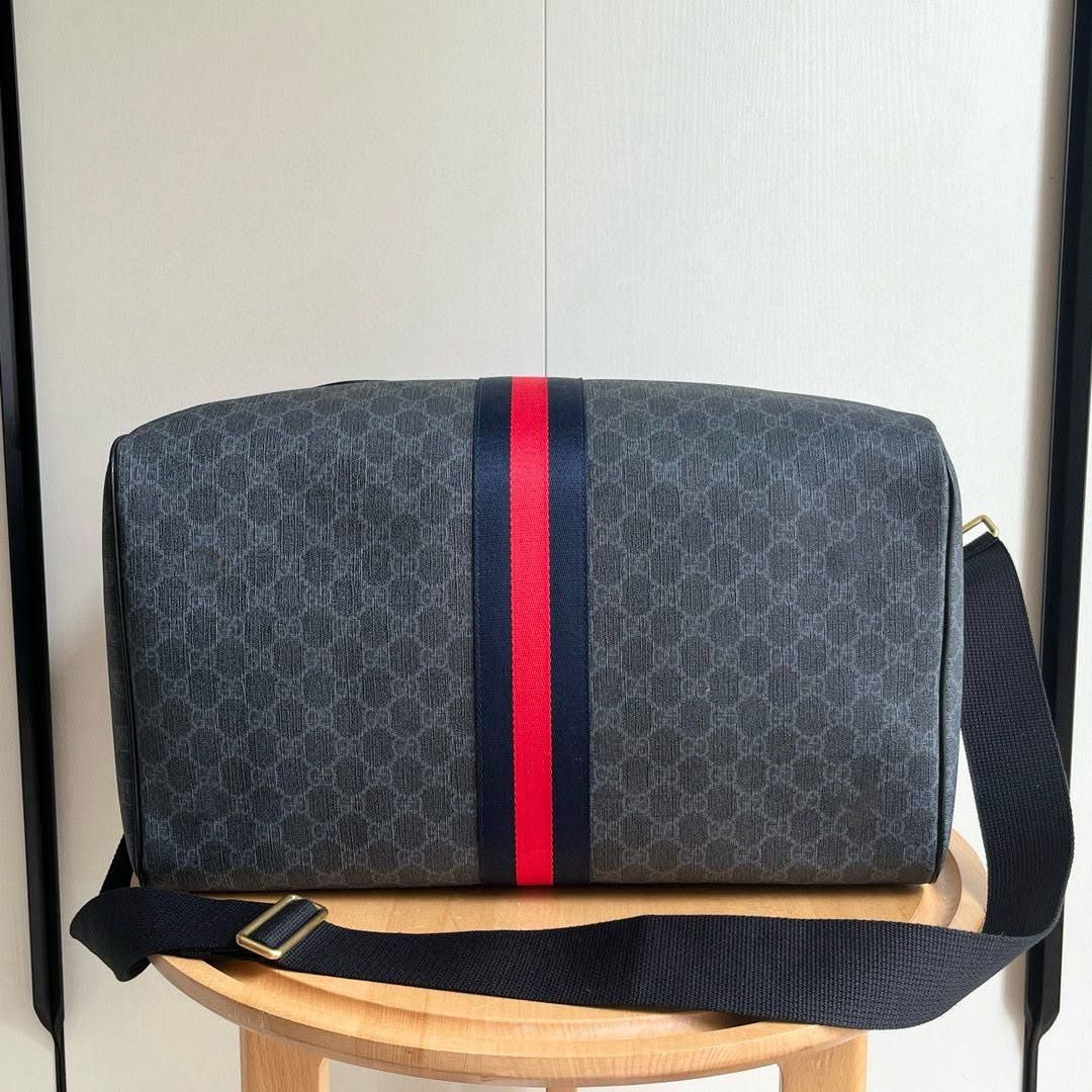 Classic Monogram Duffle Travel Bag with Signature Web Stripe – Premium Heritage Holdall | D-E15 – Image 6