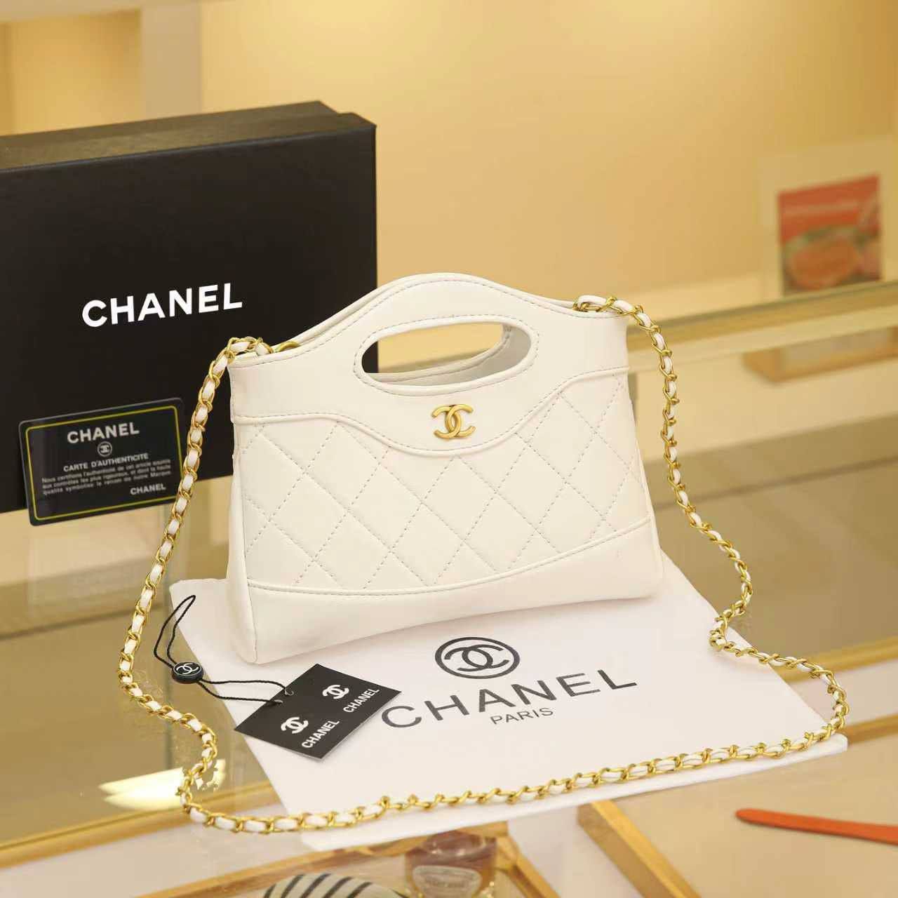 Chanel Mini Quilted Bag with Integrated Top Handle (21 cm) - Premium Quality | D-E16 – Image 7