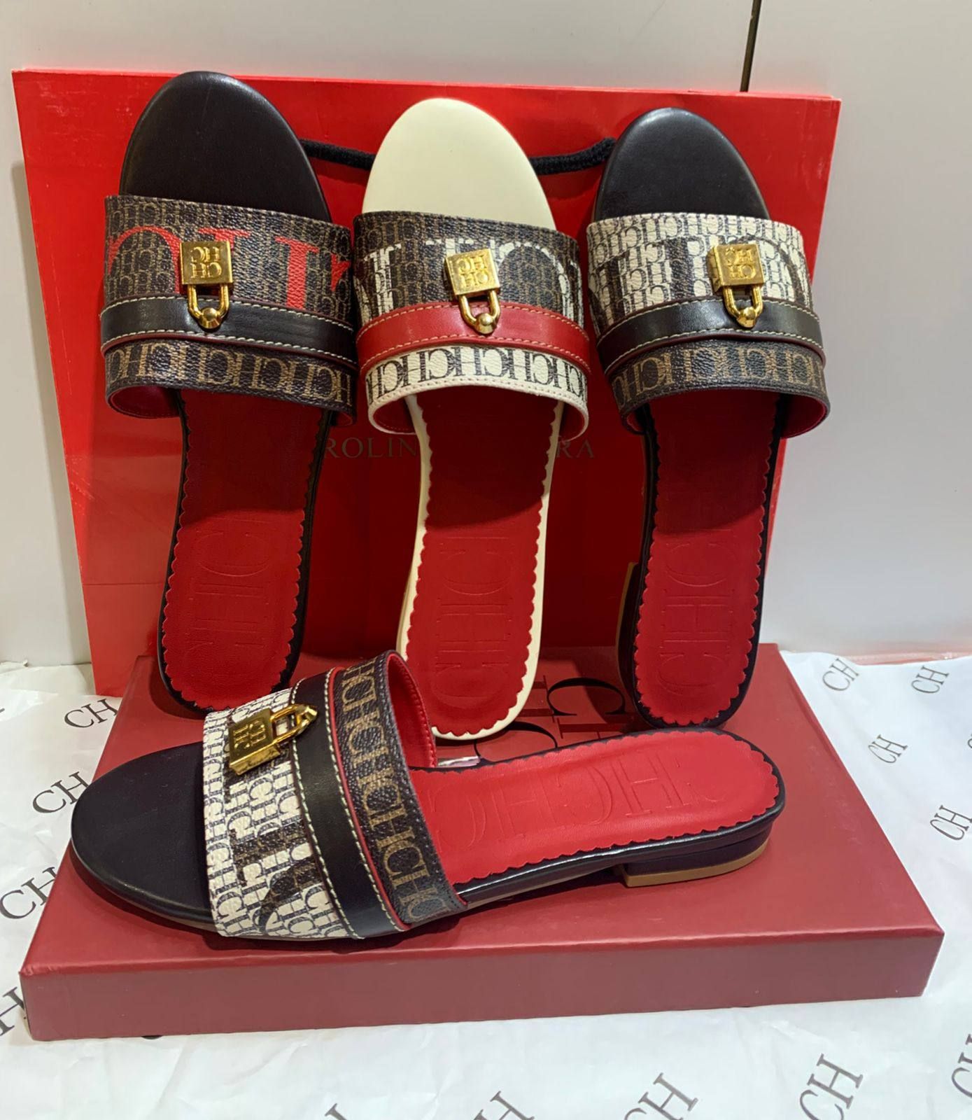 CH Inspired Elegant Women's Slides - Chic & Comfortable Flat Sandals | D-E46 – Image 3