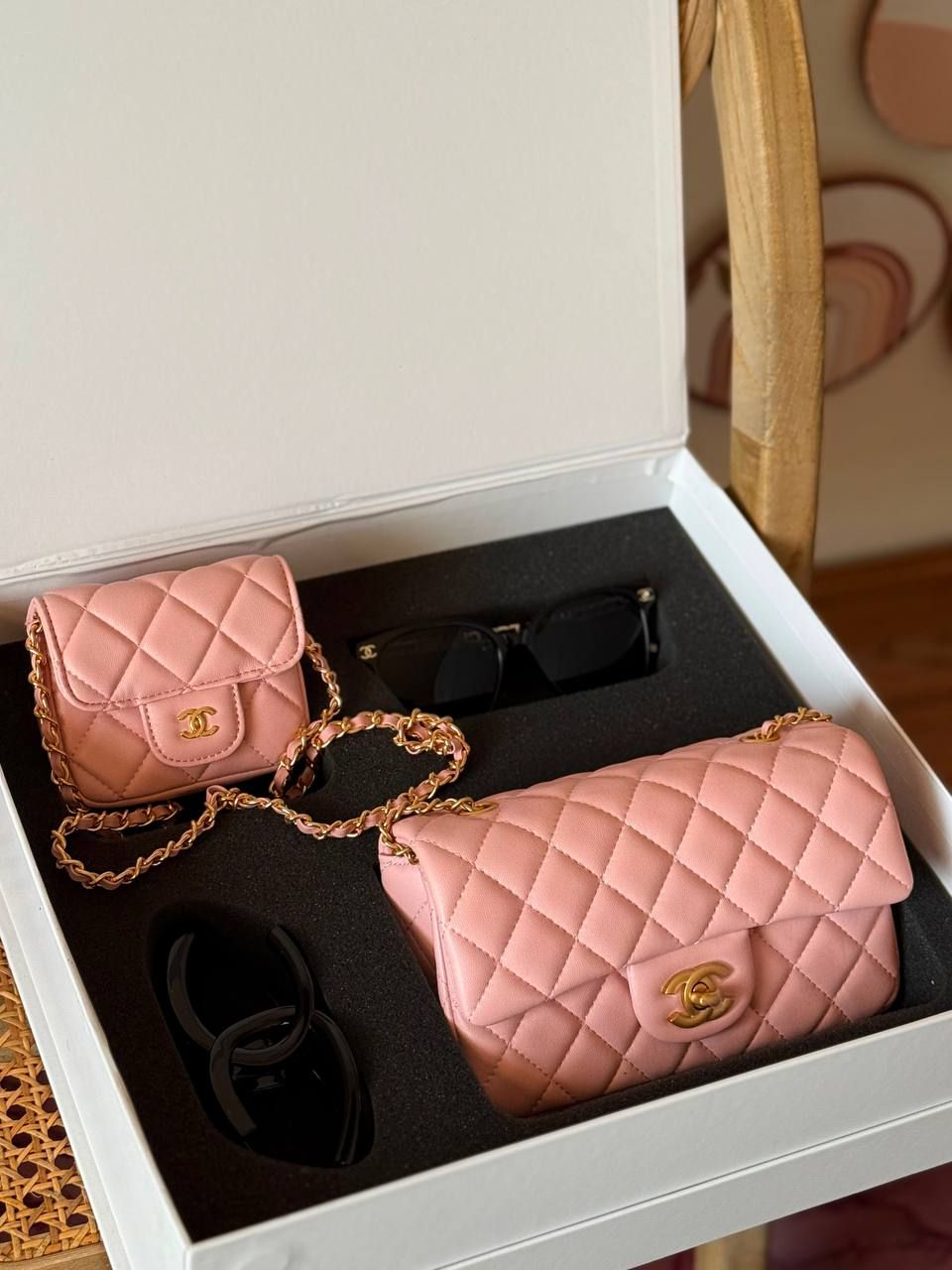 Chanel Complete Luxury Box Set High Master | Bag, Sunglasses, Wallet & Hair Claw UAE | D-E56 – Image 3