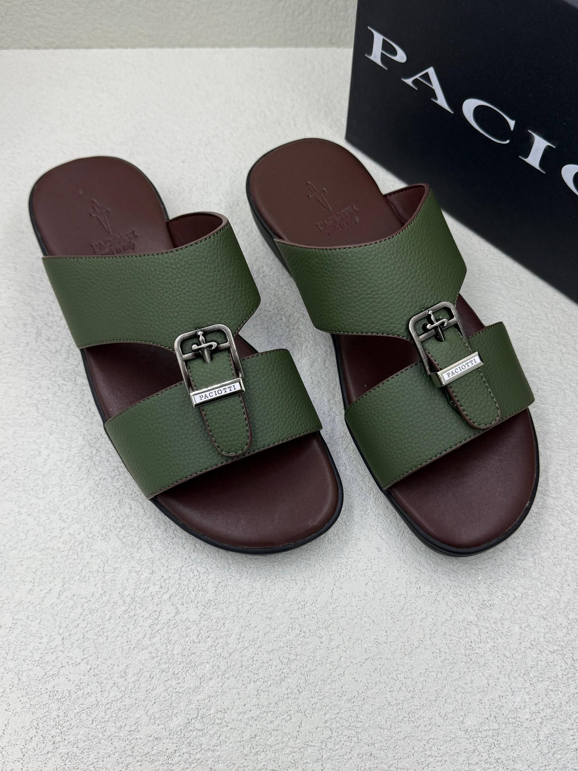 PACIOTTI Premium Men's Sandals - High-Quality Leather Slides | D-E46 – Image 5
