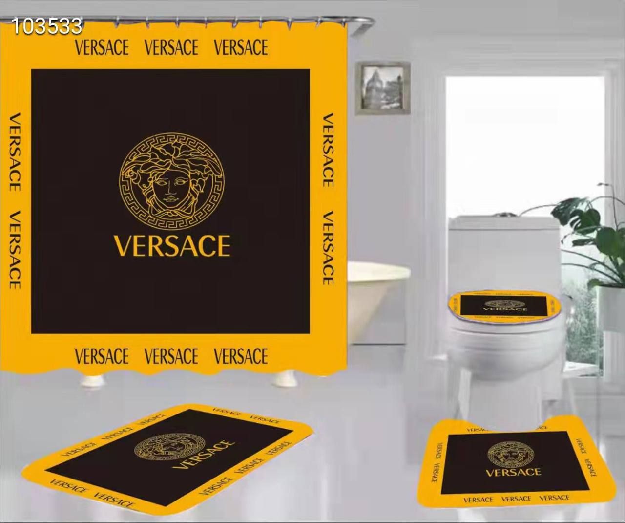 Premium 4-Piece Matching Bathroom Set – Luxury Designer Styling & Comfort | D-E49 – Image 15