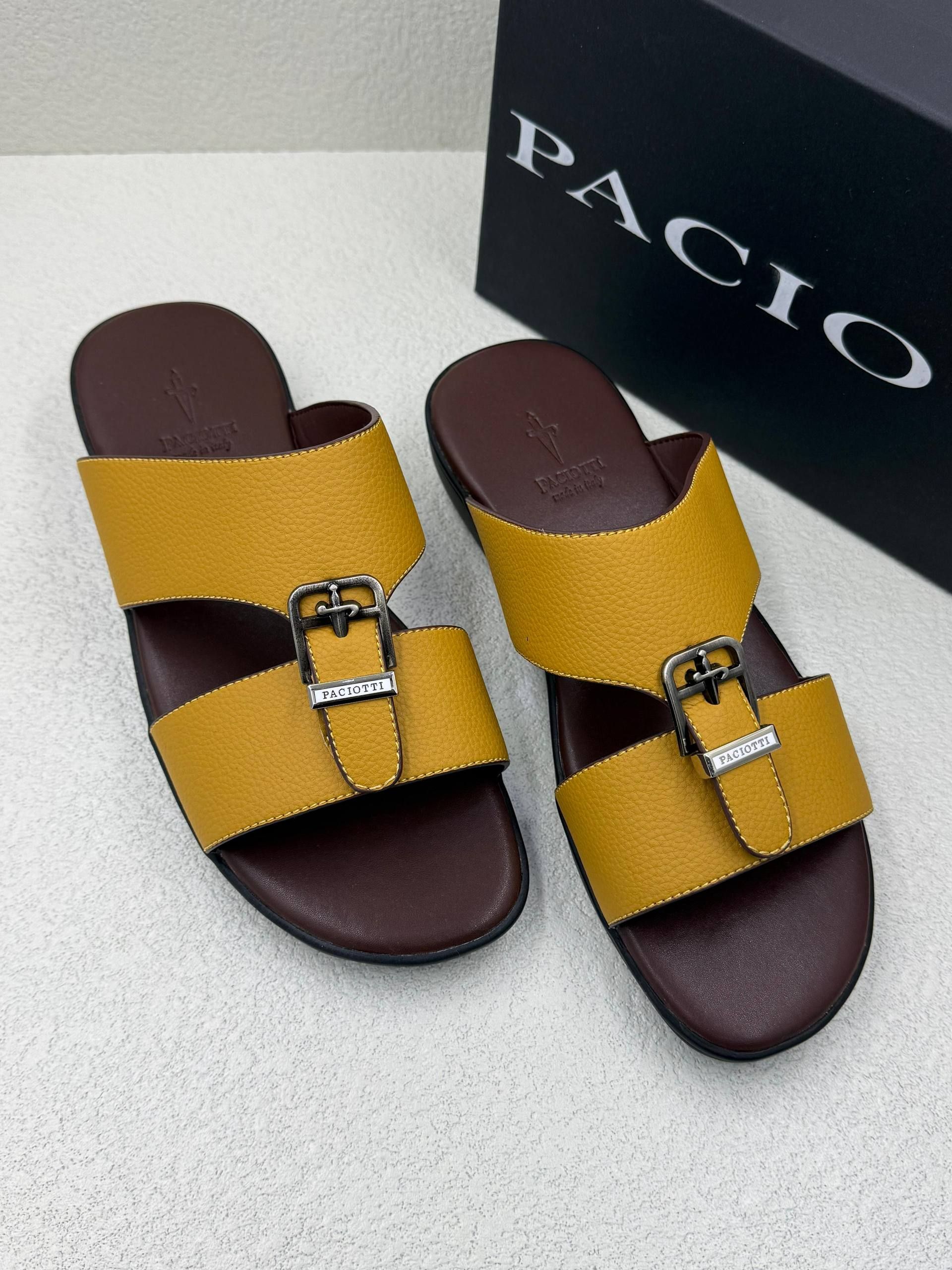 PACIOTTI Premium Men's Sandals - High-Quality Leather Slides | D-E46 – Image 6