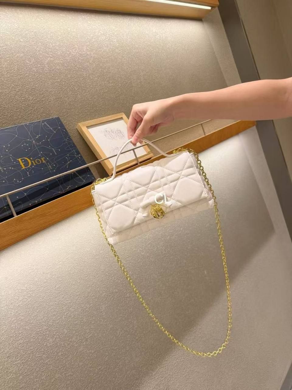 Dior Inspired Luxury Quilted Crossbody Bag – Ultimate Evening & Daylight Glamour | D-E19 – Image 6
