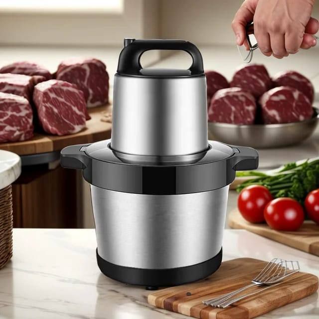 8L Mega Electric Food Chopper & Meat Grinder – Unmatched Power & Extra-Large Capacity for Your Kitchen | D-E49 – Image 1