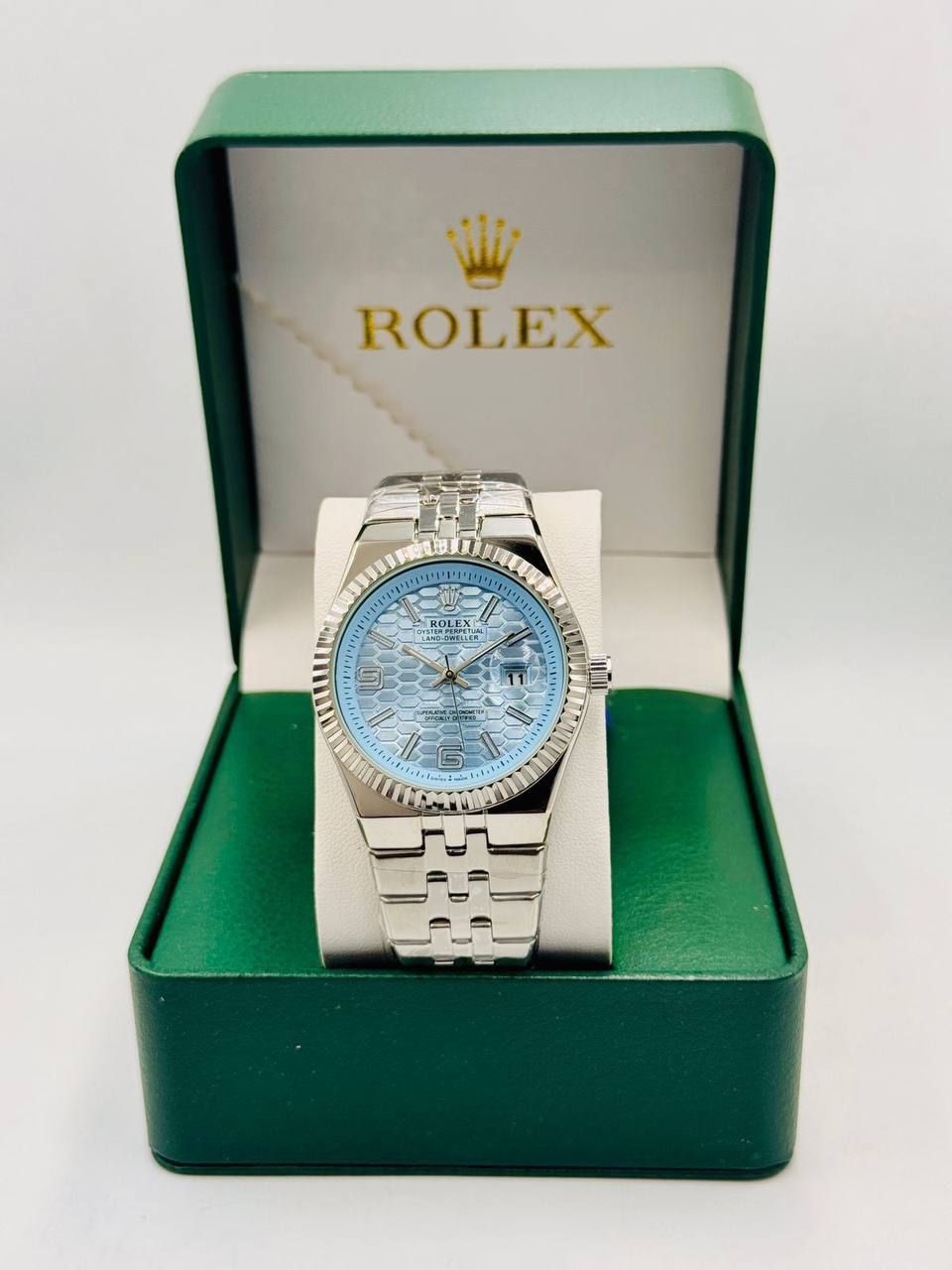 Classic Oyster Land-Dweller Honeycomb Watch – Rolex-Inspired Premium Edition (Copy 1) | D-E01 – Image 2