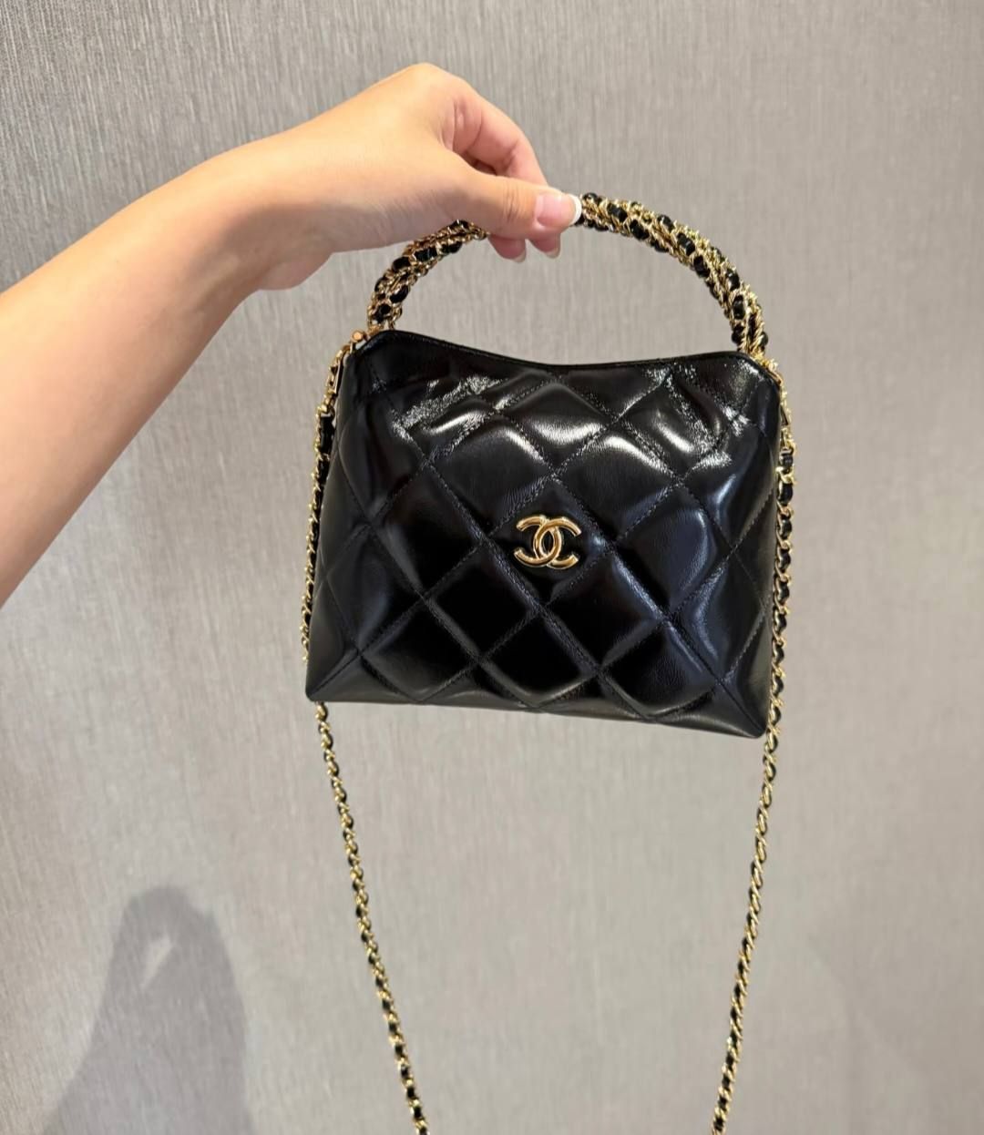Chanel Mini Hobo Bag with Braided Chain Handle - Premium High Quality | D-E16 – Image 4