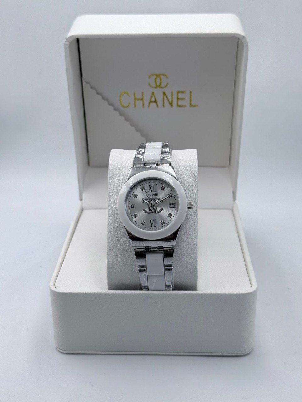 Chanel-Inspired Modern Ceramic & Gold Toned Sport-Chic Watch (Premium Quality) | D-E59 – Image 2