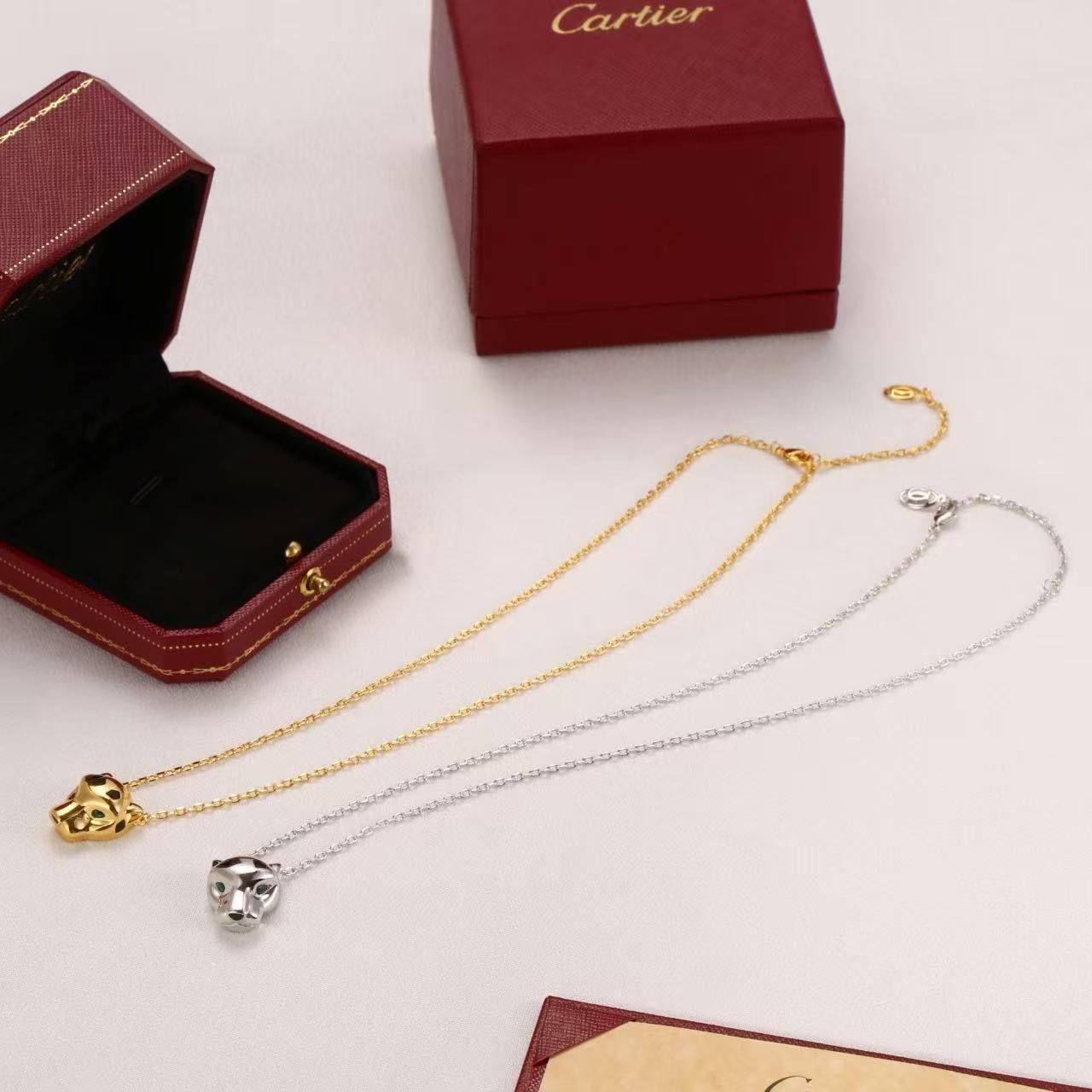 Luxury Cartier Panthère Jewelry Set (Necklace & Earrings) – Premium High Copy | D-E26 – Image 3