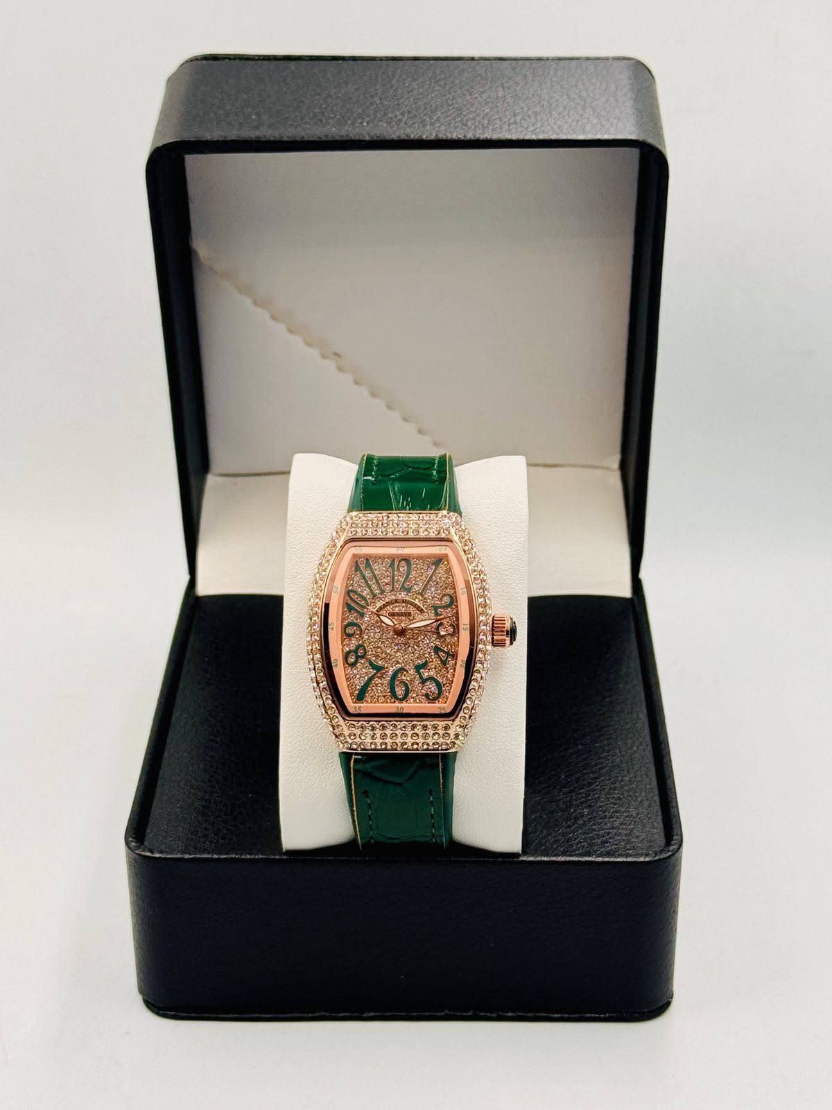 Franck Muller-Inspired Iced Out Luxury Watch with Premium Leather Strap (Premium Quality) | D-E13 – Image 4