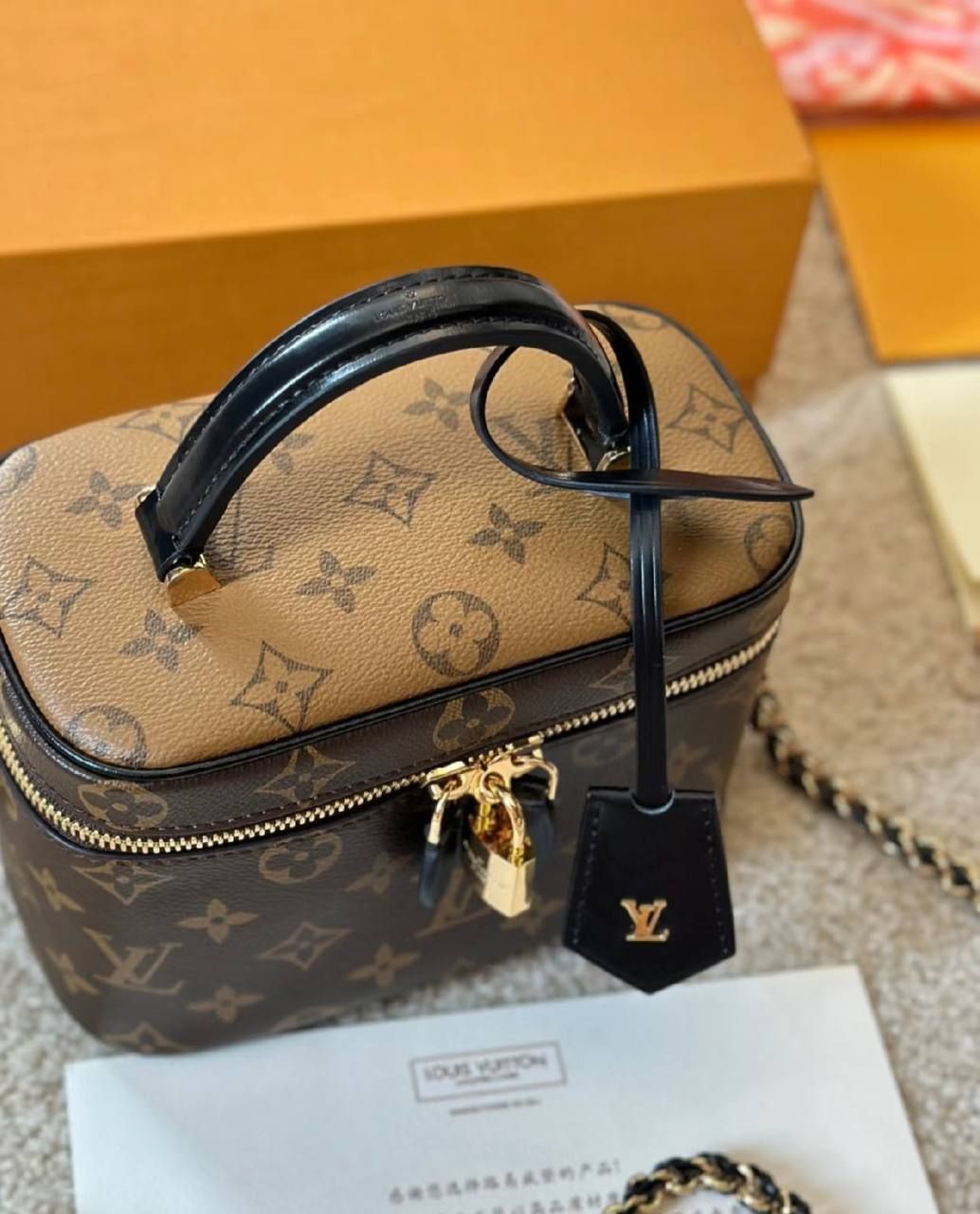 Chic "Louis Vuitton Vanity" Monogram Reverse Crossbody Bag | D-E14 – Image 2