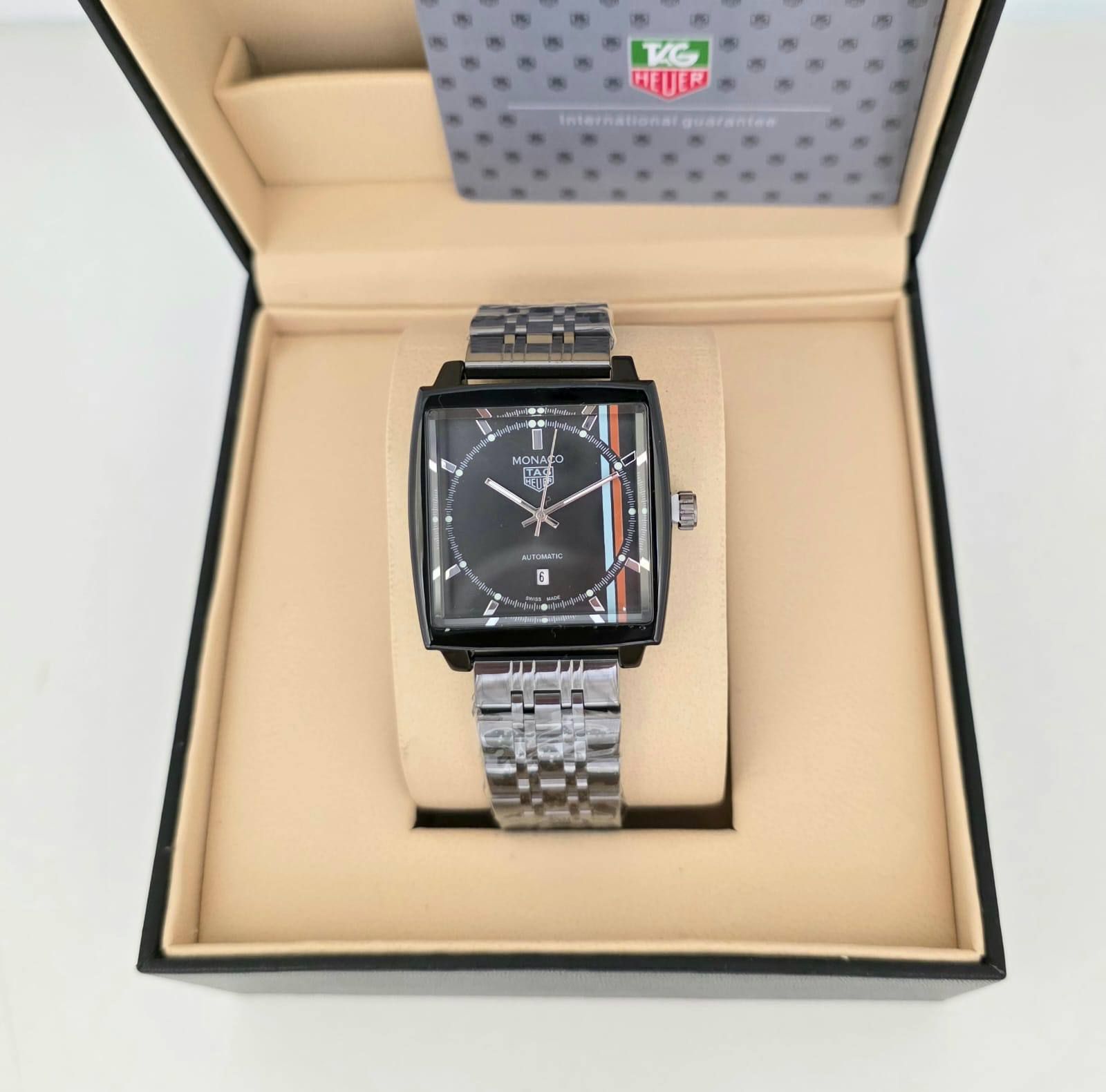 Tag Heuer Monaco All-Black Automatic Square Luxury Watch (Premium Quality) | D-E13 – Image 2