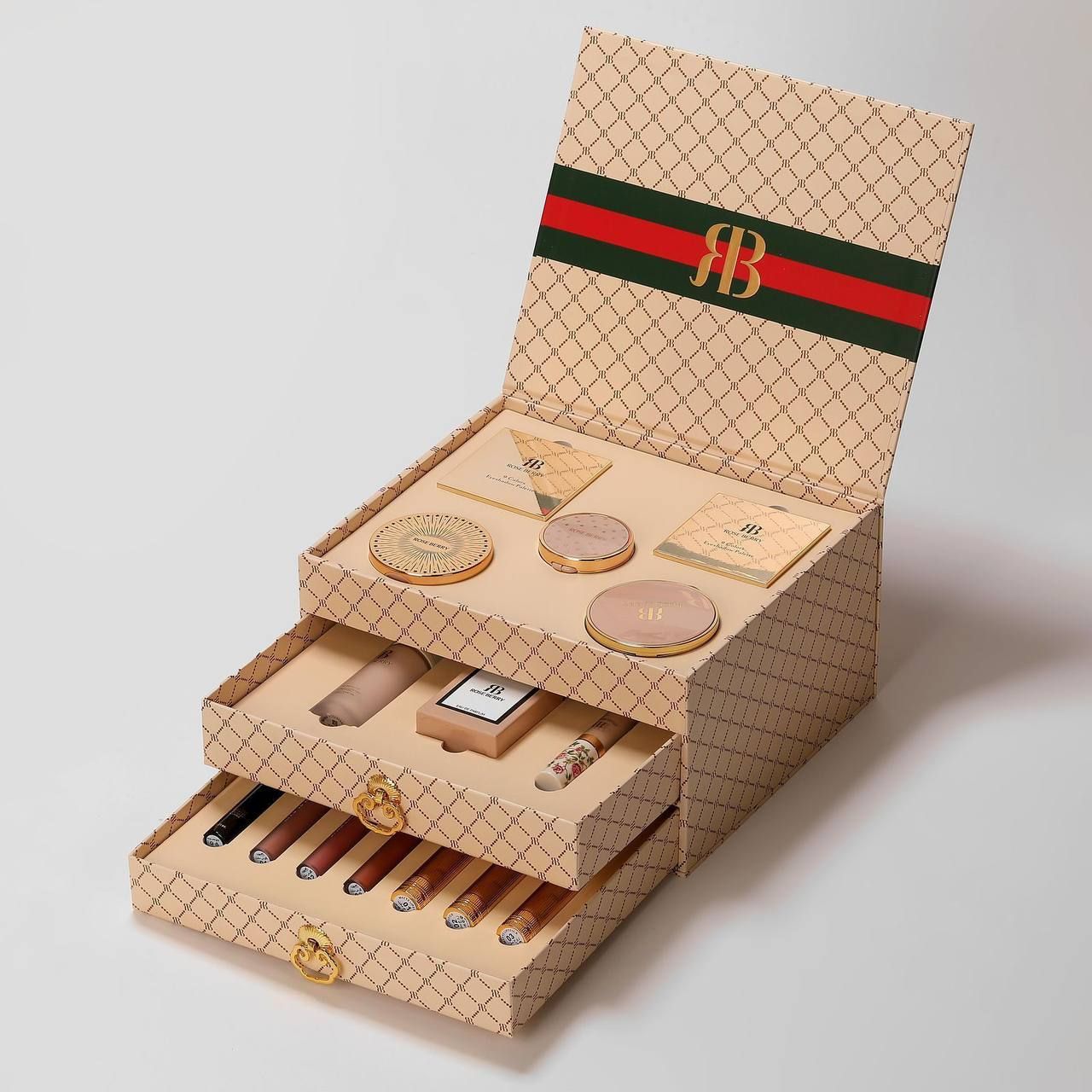 Rose Berry Royal Makeup & Perfume Vanity Box | The Ultimate Multi-Tier Collection 🎁✨ | D-E60 – Image 1