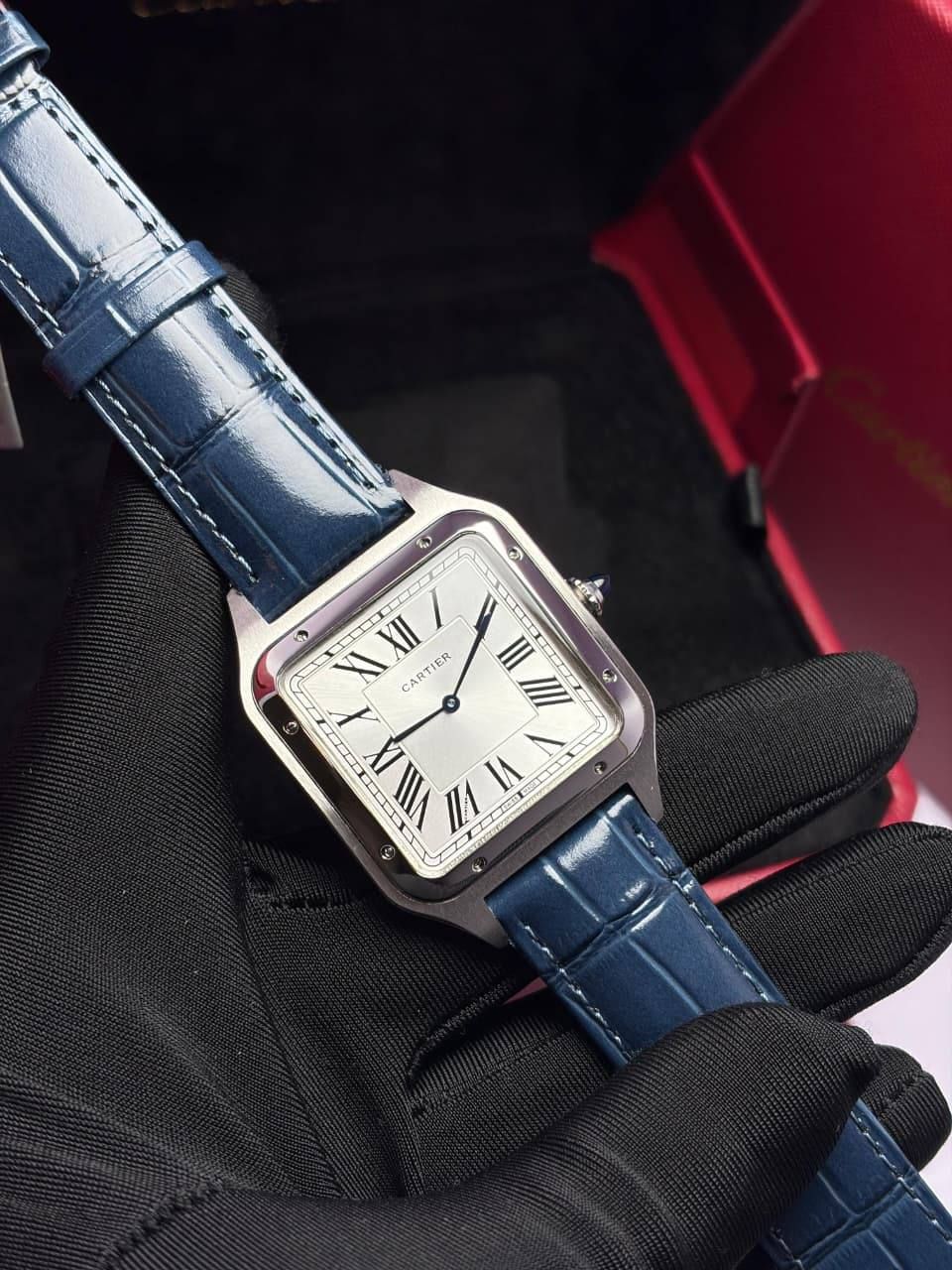 Cartier Santos High Master Leather Strap Watch | Luxury & Style | UAE | D-E56 – Image 9