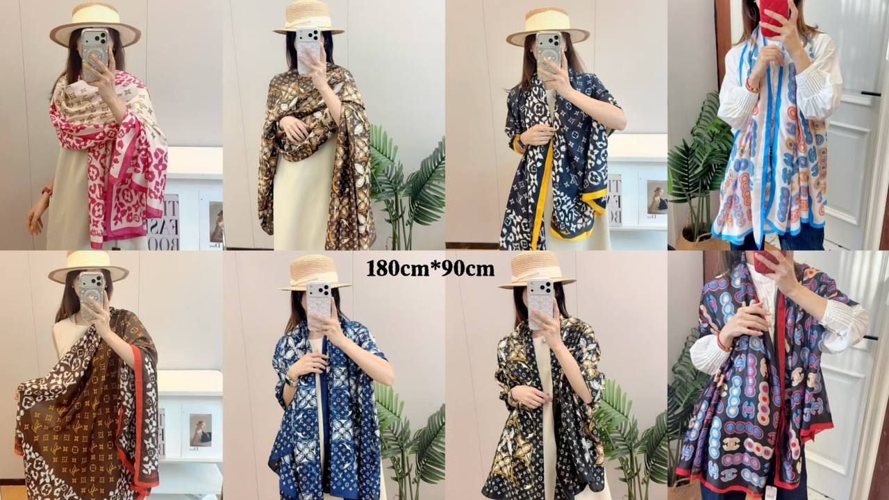 Designer Luxury Scarves (Copy One) – Soft & Elegant Statement Scarves for the UAE | D-E47 – Image 34