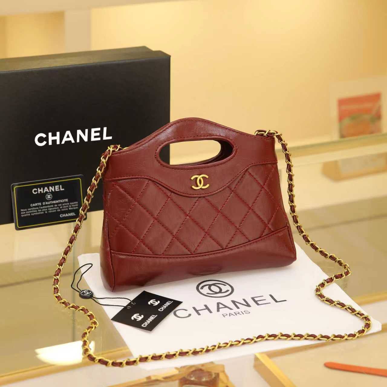Chanel Mini Quilted Bag with Integrated Top Handle (21 cm) - Premium Quality | D-E16 – Image 2