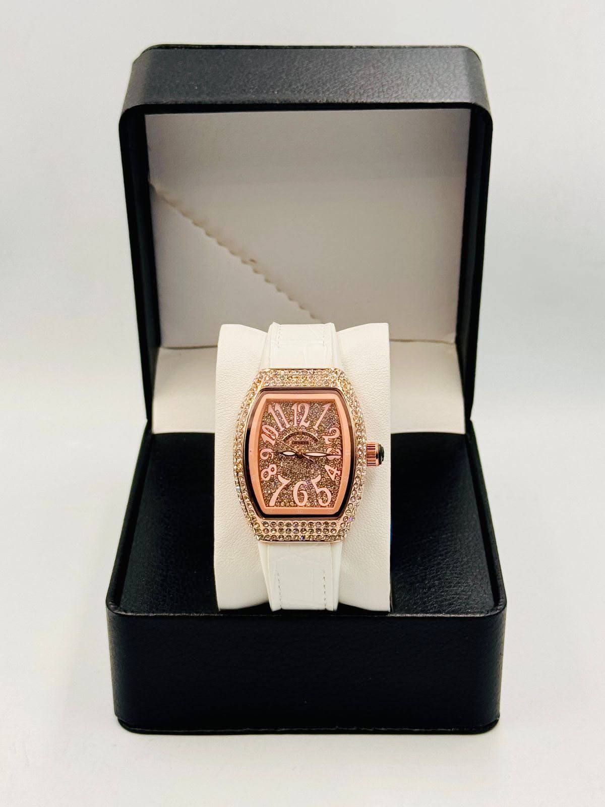 Franck Muller-Inspired Iced Out Luxury Watch with Premium Leather Strap (Premium Quality) | D-E13 – Image 2