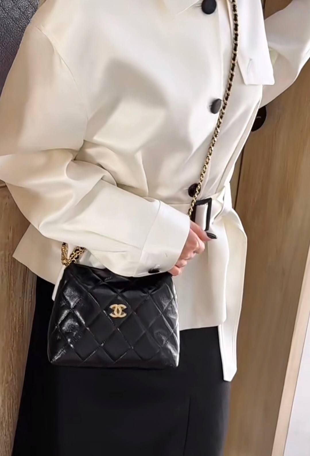 Chanel Mini Hobo Bag with Braided Chain Handle - Premium High Quality | D-E16 – Image 6