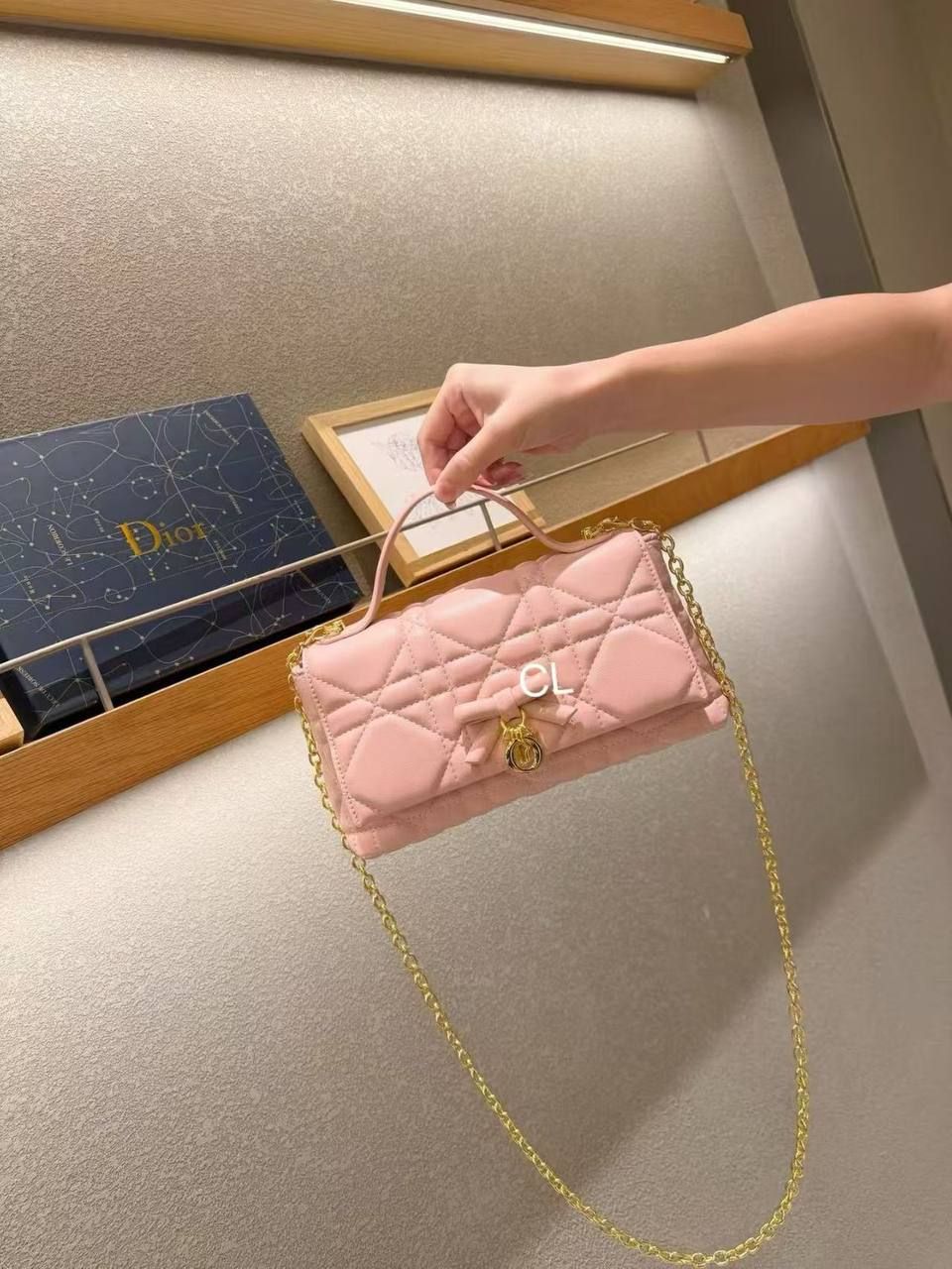 Dior Inspired Luxury Quilted Crossbody Bag – Ultimate Evening & Daylight Glamour | D-E19 – Image 10