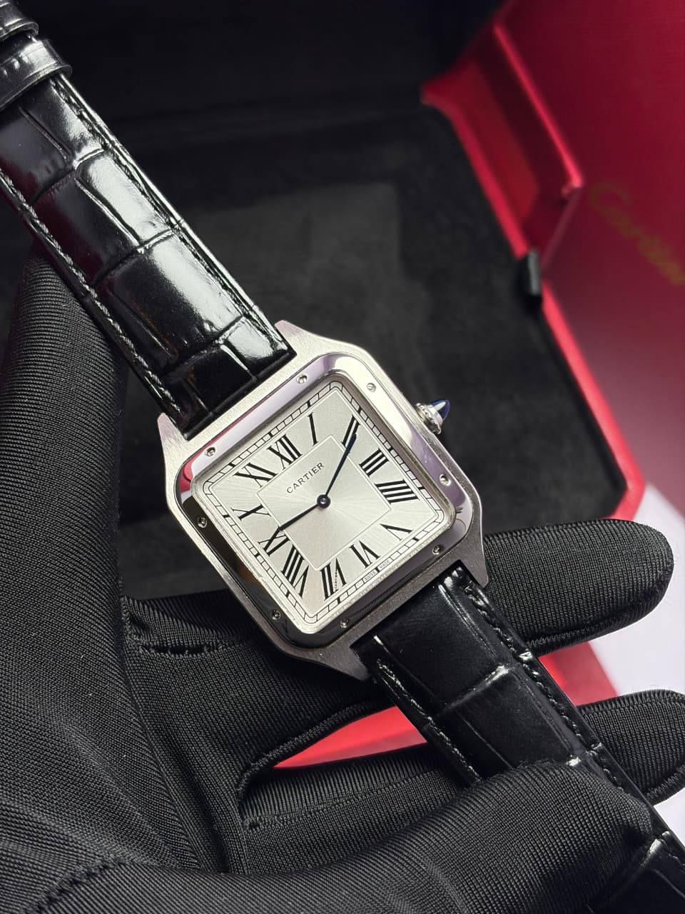 Cartier Santos High Master Leather Strap Watch | Luxury & Style | UAE | D-E56 – Image 7