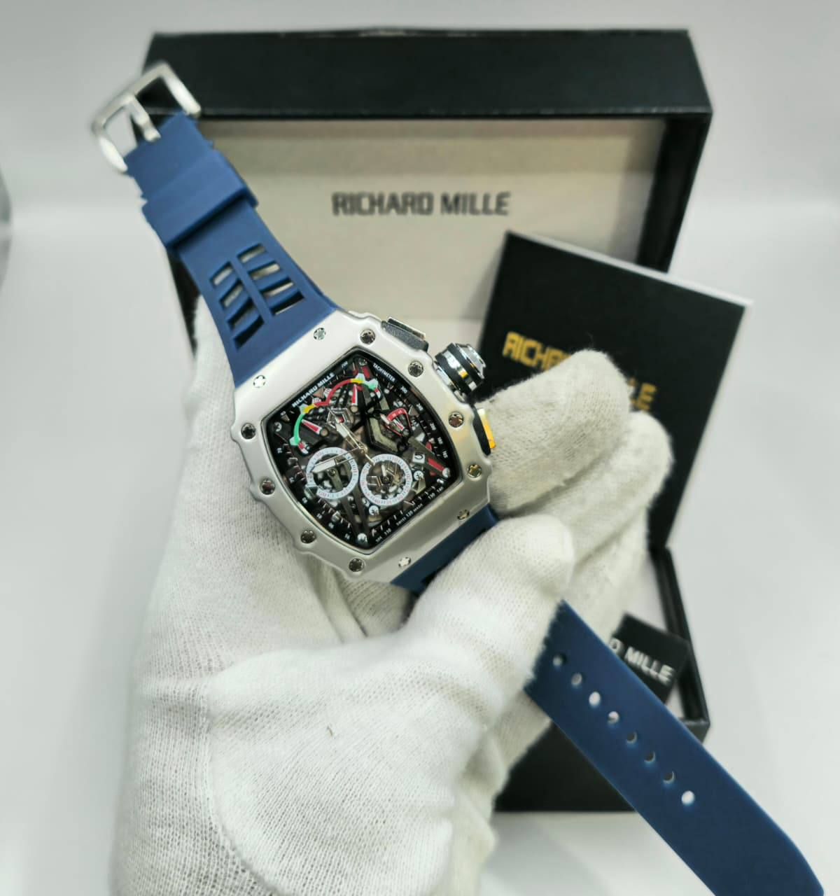 Richard Mille-Inspired Premium Skeleton Mechanical Sports Watch (Master Copy) | D-E13 – Image 5
