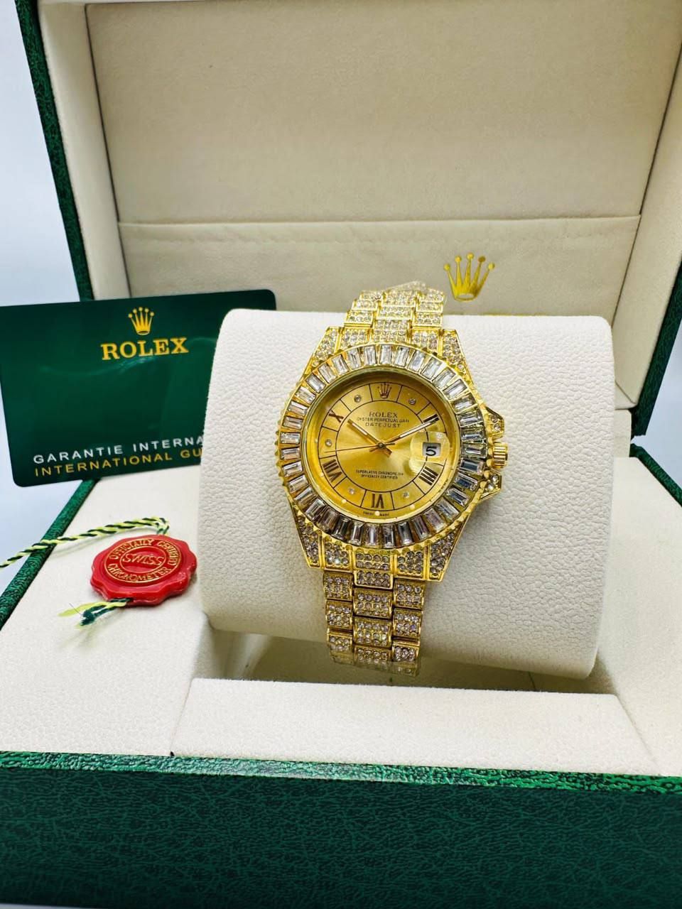 Luxury Fully Iced-Out Datejust Watch – Rolex-Inspired Masterpiece (Premium Copy 1) | D-E01 – Image 8