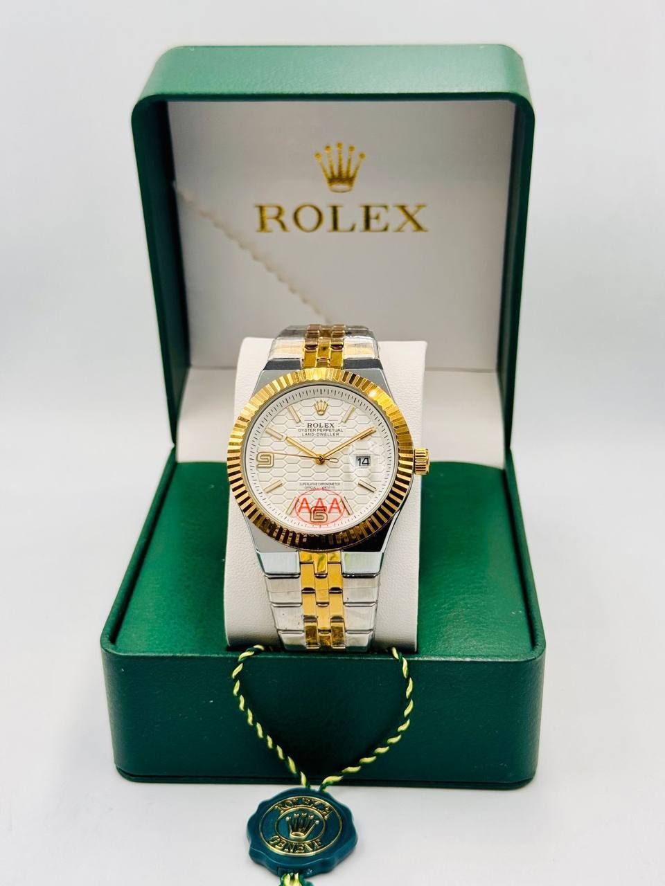 Classic Oyster Land-Dweller Honeycomb Watch – Rolex-Inspired Premium Edition (Copy 1) | D-E01 – Image 6