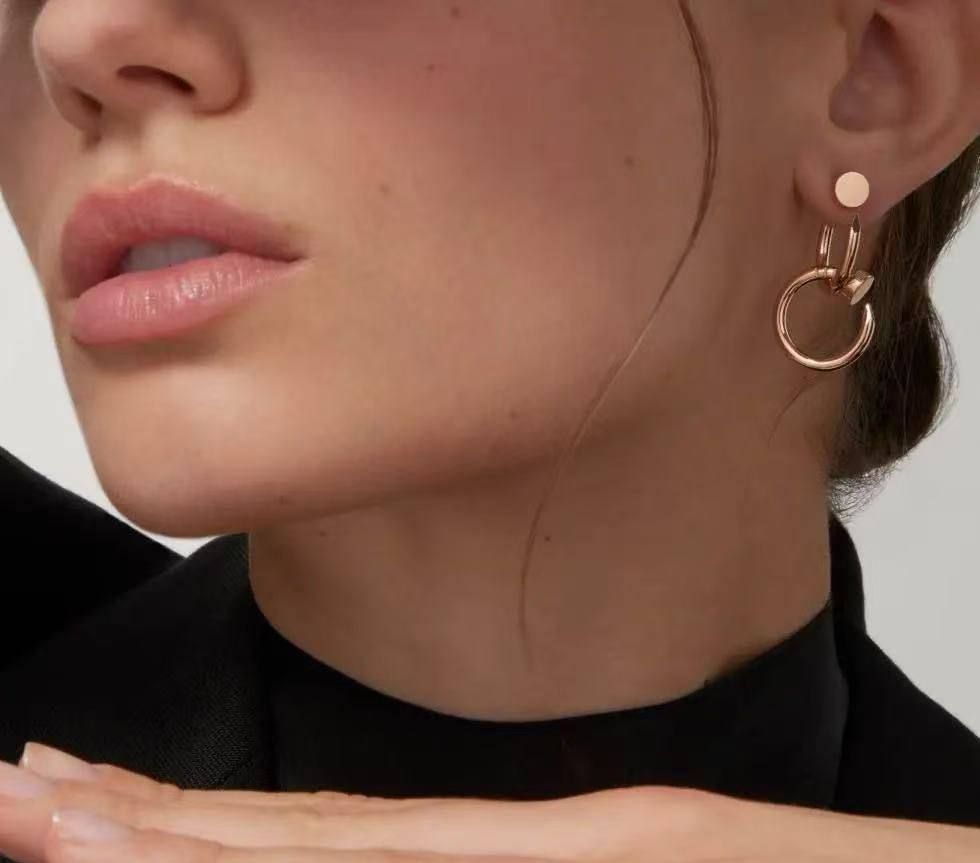 Cartier Nail Earrings for Women Copy One | Luxury Crystal Design & Fast Delivery UAE  | D-E26 – Image 2