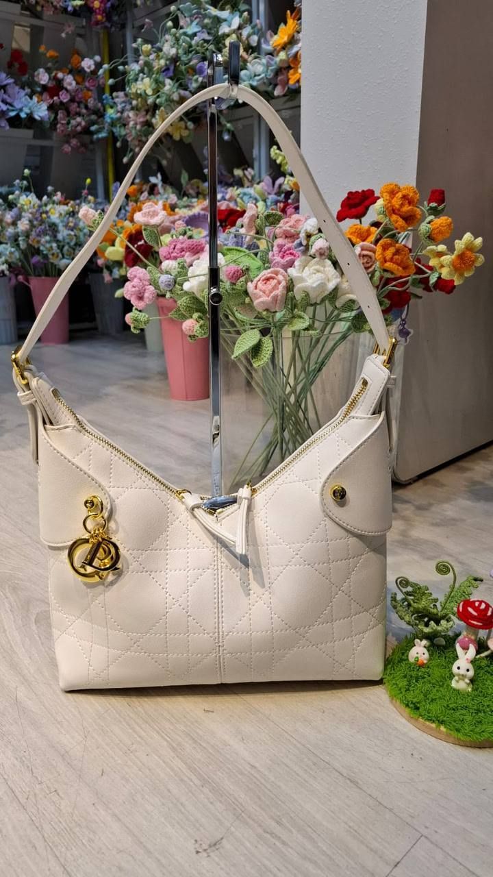 Dior Inspired Classic Leather Shoulder Bag – Timeless Elegance | D-E19 – Image 1