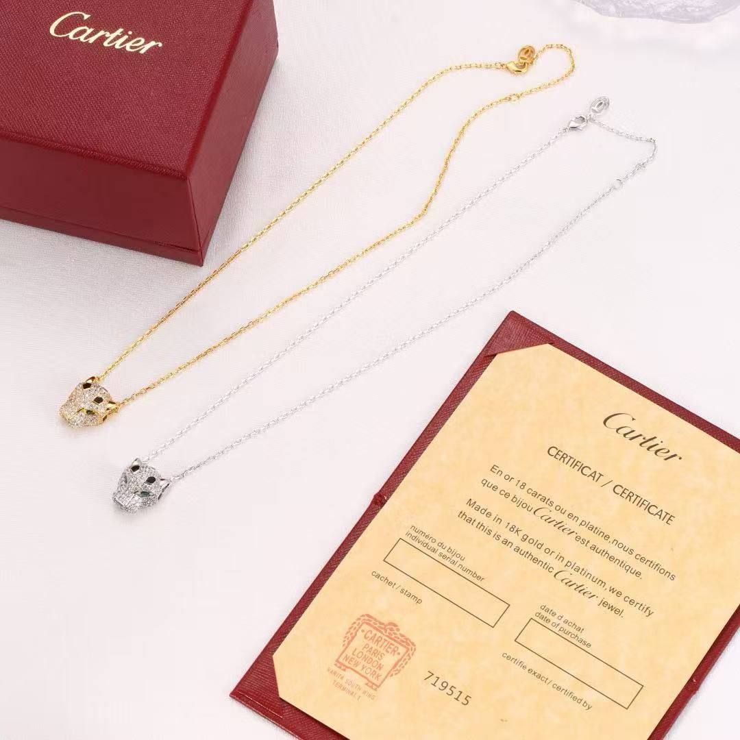 Luxury Cartier Panthère Jewelry Set (Necklace & Earrings) – Premium High Copy | D-E26 – Image 5