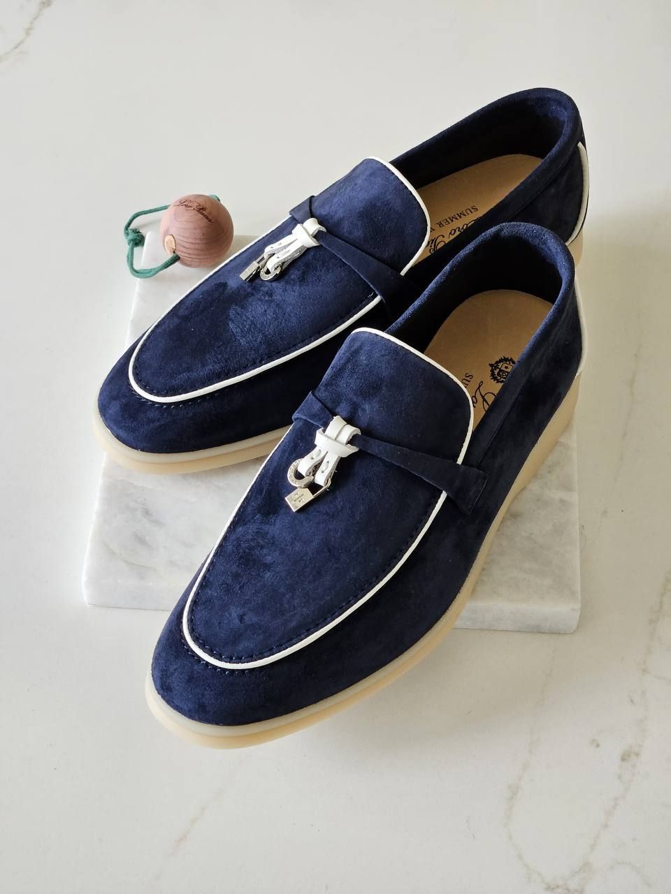 Loro Piana High Master Women's Suede Loafers | Ultimate Elegance & Comfort | UAE | D-E56 – Image 2