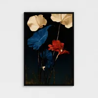 NIGHT GARDEN — Dark Botanical Modernist Wall Art – Image 3