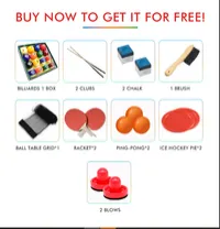 3-in-1 Multifunctional Game (Snooker,Billiard, Tennis) – Image 8