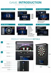 Electronic Dart Board with LED Lights – Image 2
