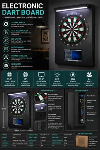 Electronic Dart Board with LED Lights – Image 3